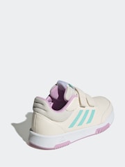 adidas Cream/Pink Kids Sportswear Tensaur Hook And Loop Trainers - Image 4 of 9