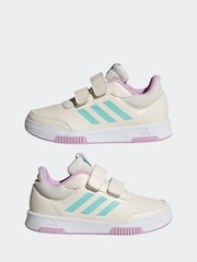 adidas Cream/Pink Kids Sportswear Tensaur Hook And Loop Trainers - Image 5 of 9