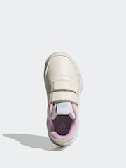 adidas Cream/Pink Kids Sportswear Tensaur Hook And Loop Trainers - Image 6 of 9