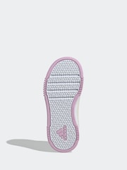 adidas Cream/Pink Kids Sportswear Tensaur Hook And Loop Trainers - Image 7 of 9