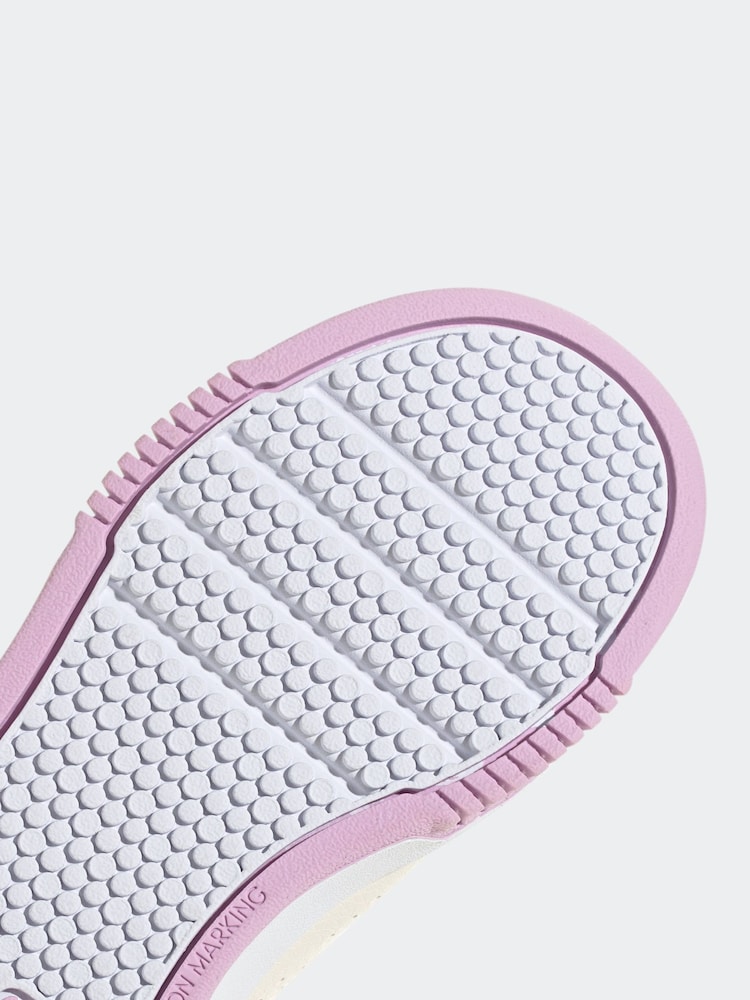 adidas Cream/Pink Kids Sportswear Tensaur Hook And Loop Trainers - Image 9 of 9