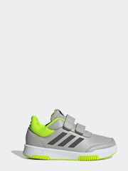 adidas Grey Tensaur Hook and Loop Trainers - Image 1 of 9