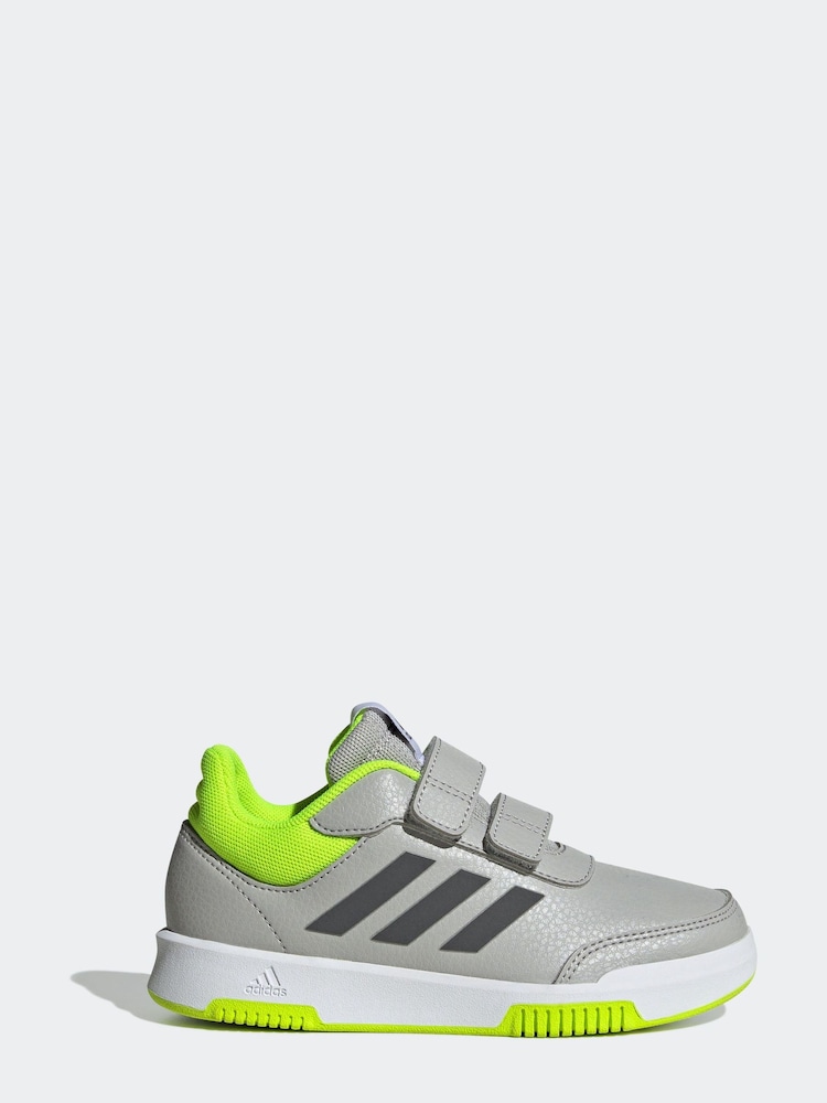 adidas Grey Tensaur Hook and Loop Trainers - Image 1 of 9