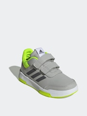 adidas Grey Tensaur Hook and Loop Trainers - Image 3 of 9