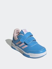 adidas Blue/Pink Kids Sportswear Tensaur Hook And Loop Trainers - Image 3 of 9