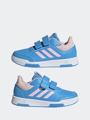 adidas Blue/Pink Kids Sportswear Tensaur Hook And Loop Trainers - Image 5 of 9