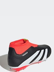 adidas Black Football Predator 24 League Laceless Firm Ground Kids Boots - Image 3 of 9