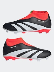 adidas Black Football Predator 24 League Laceless Firm Ground Kids Boots - Image 6 of 9