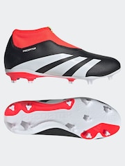 adidas Black Football Predator 24 League Laceless Firm Ground Kids Boots - Image 7 of 9