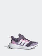 adidas Purple Kids Sportswear Fortarun 2.0 Cloudfoam Elastic Lace Top Strap Trainers - Image 1 of 9
