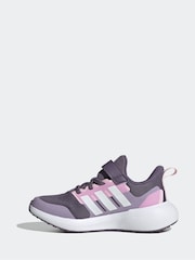 adidas Purple Kids Sportswear Fortarun 2.0 Cloudfoam Elastic Lace Top Strap Trainers - Image 2 of 9