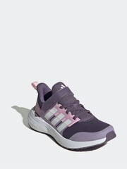 adidas Purple Kids Sportswear Fortarun 2.0 Cloudfoam Elastic Lace Top Strap Trainers - Image 3 of 9