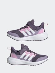 adidas Purple Kids Sportswear Fortarun 2.0 Cloudfoam Elastic Lace Top Strap Trainers - Image 5 of 9