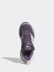 adidas Purple Kids Sportswear Fortarun 2.0 Cloudfoam Elastic Lace Top Strap Trainers - Image 6 of 9
