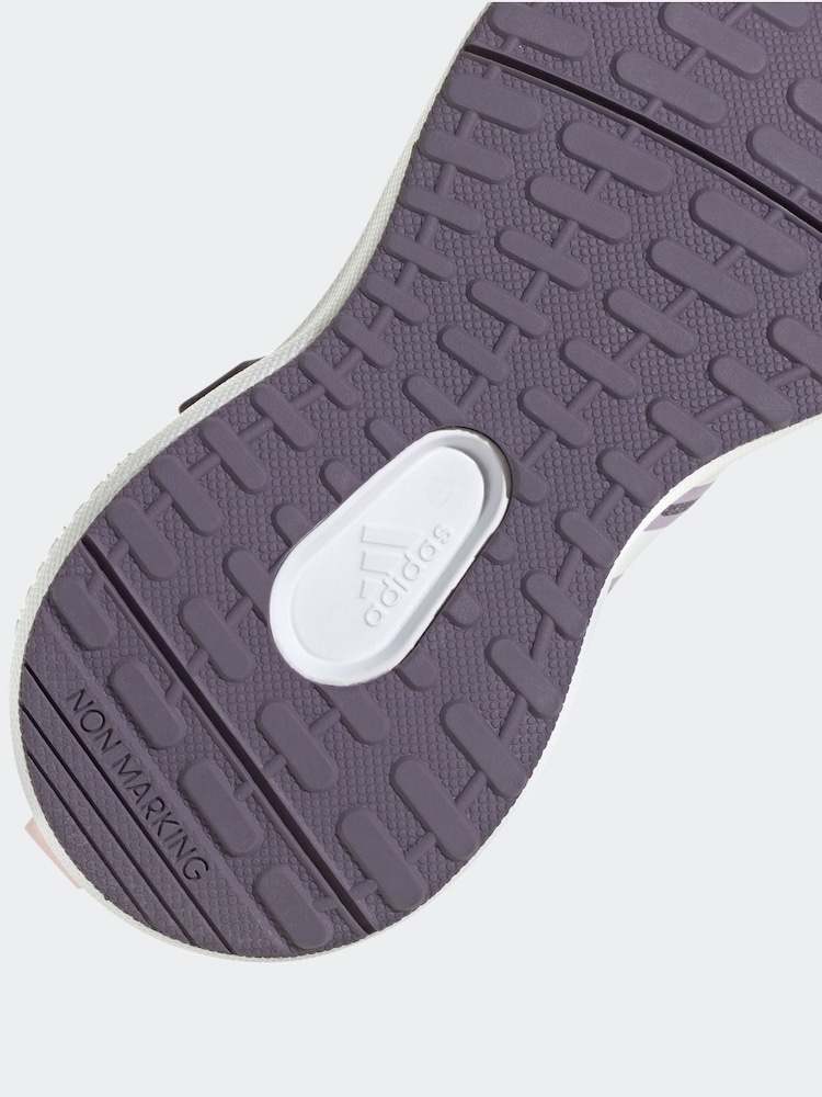 adidas Purple Kids Sportswear Fortarun 2.0 Cloudfoam Elastic Lace Top Strap Trainers - Image 9 of 9