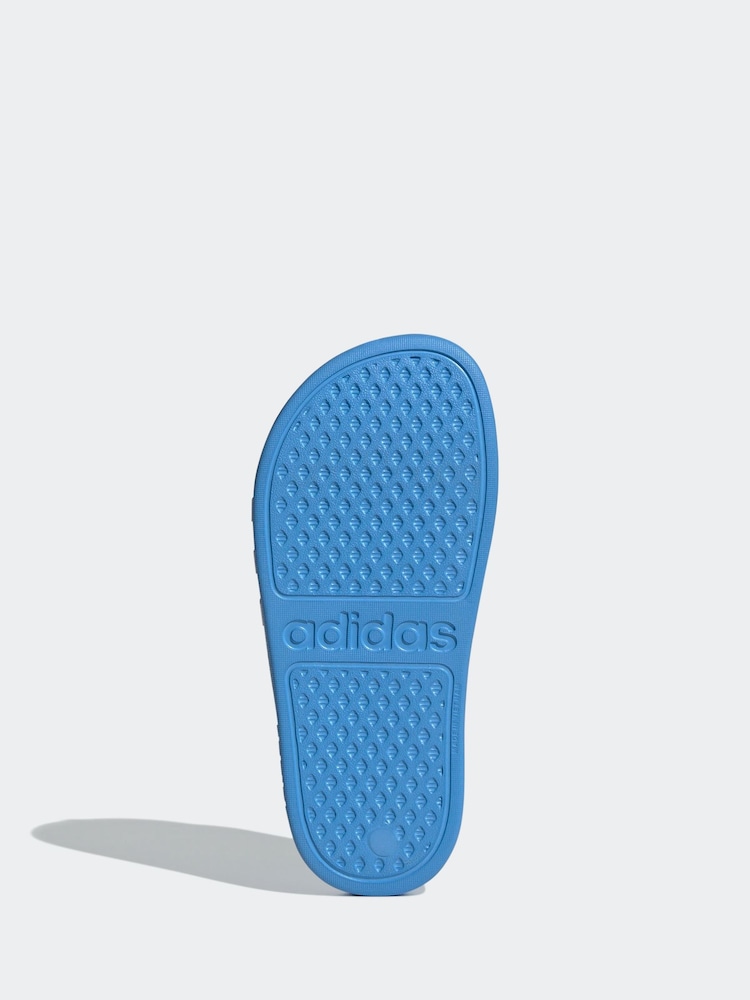 adidas Blue Adilette Youth Kids Sliders - Image 7 of 9