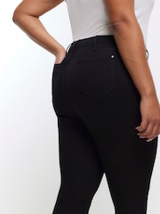 River Island Black Curve High Rise Skinny Jeans - Image 3 of 4