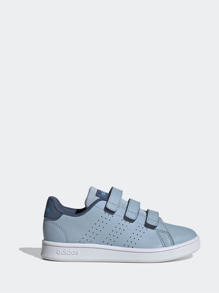adidas Blue Sportswear Advantage Court Lifestyle Hook And Loop Trainers - Image 1 of 8