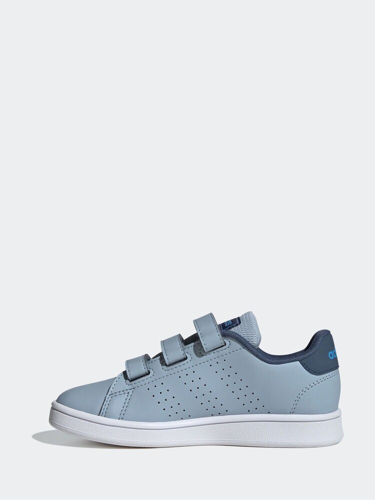 adidas Blue Sportswear Advantage Court Lifestyle Hook And Loop Trainers - Image 2 of 8
