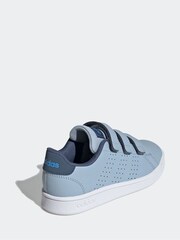 adidas Blue Sportswear Advantage Court Lifestyle Hook And Loop Trainers - Image 3 of 8