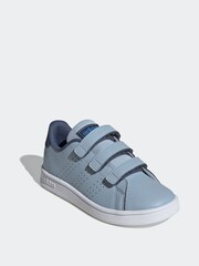 adidas Blue Sportswear Advantage Court Lifestyle Hook And Loop Trainers - Image 4 of 8