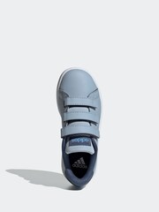 adidas Blue Sportswear Advantage Court Lifestyle Hook And Loop Trainers - Image 5 of 8