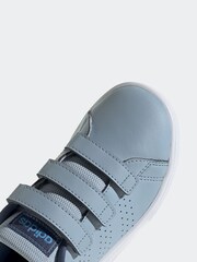 adidas Blue Sportswear Advantage Court Lifestyle Hook And Loop Trainers - Image 7 of 8