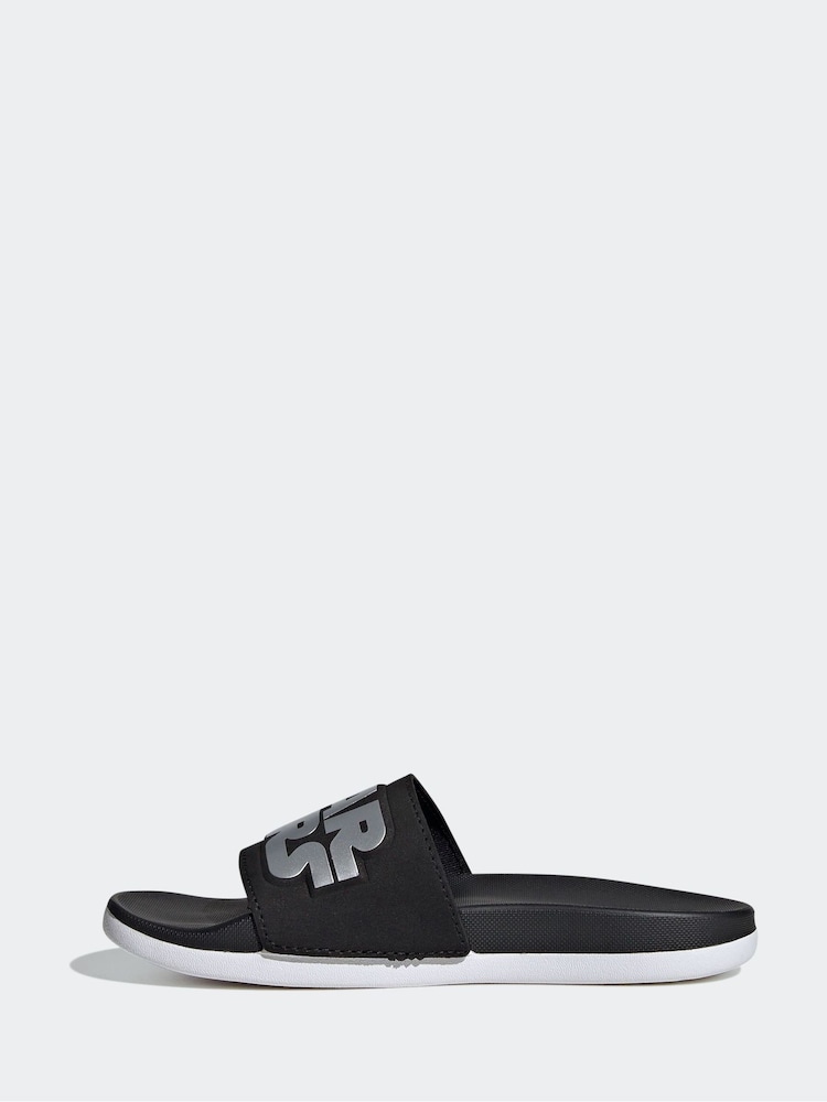 adidas Black Adilette Comfort Star Wars Sandals - Image 2 of 9