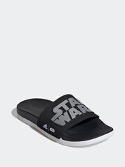 adidas Black Adilette Comfort Star Wars Sandals - Image 4 of 9