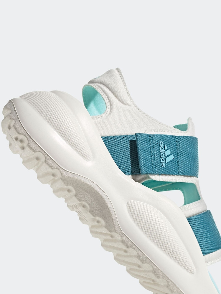 adidas White Kids Mehana Sandals - Image 8 of 8
