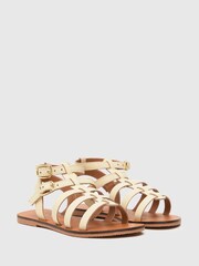 Schuh Tangle Gladiator Cream Sandals - Image 2 of 4