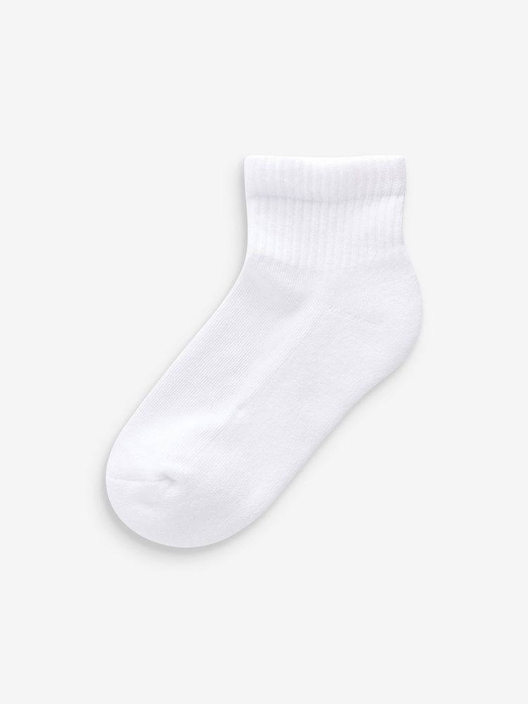 Weiß - Gerippte Knöchelsocken mit hohem Baumwollanteil und gepolstertem Fußbett im 5er-Pack - Bild 2 von 6 Weiß - Gerippte Knöchelsocken mit hohem Baumwollanteil und gepolstertem Fußbett im 5er-Pack - Bild 2 von 6