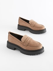 Neutral Extra Wide Fit Forever Comfort Chunky Loafers - Image 1 of 6