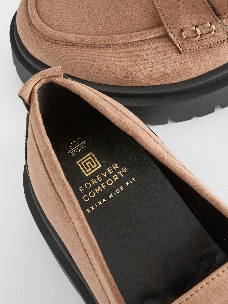 Neutral Extra Wide Fit Forever Comfort Chunky Loafers - Image 6 of 6