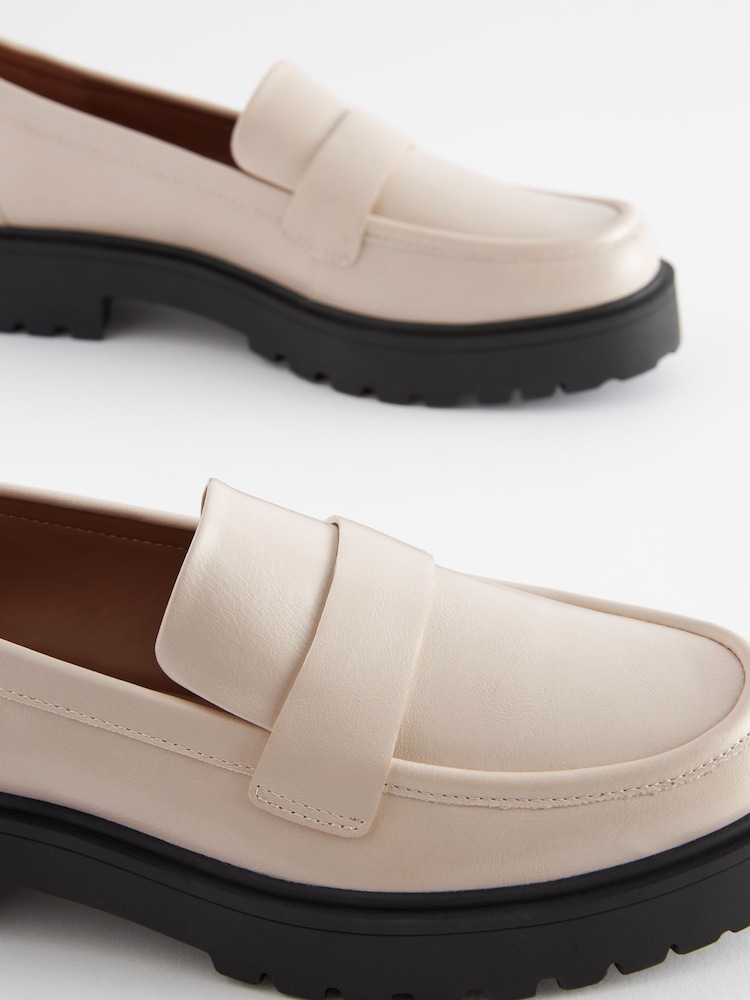 Chunky Loafers Beige Loafers Women Chloe Women Beige Chunky Loafers