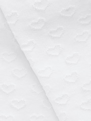 White Cotton Rich Textured Heart Tights - Image 2 of 2