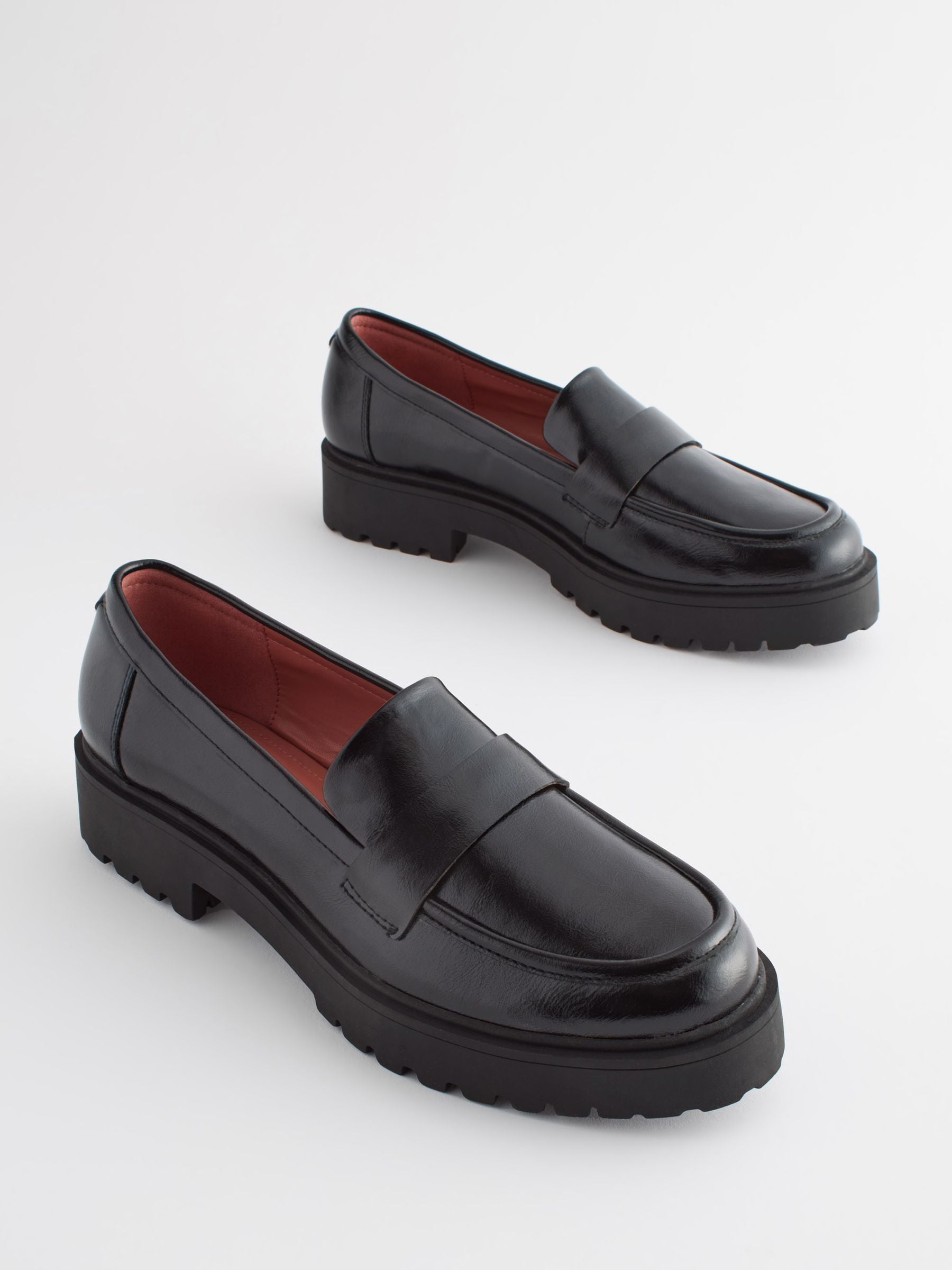 Wide fit black loafers outlet