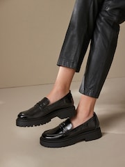 Black Patent Forever Comfort® Chunky Loafers - Image 2 of 8
