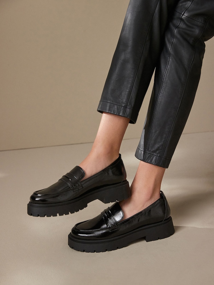 Black Patent Forever Comfort® Chunky Loafers - Image 2 of 8