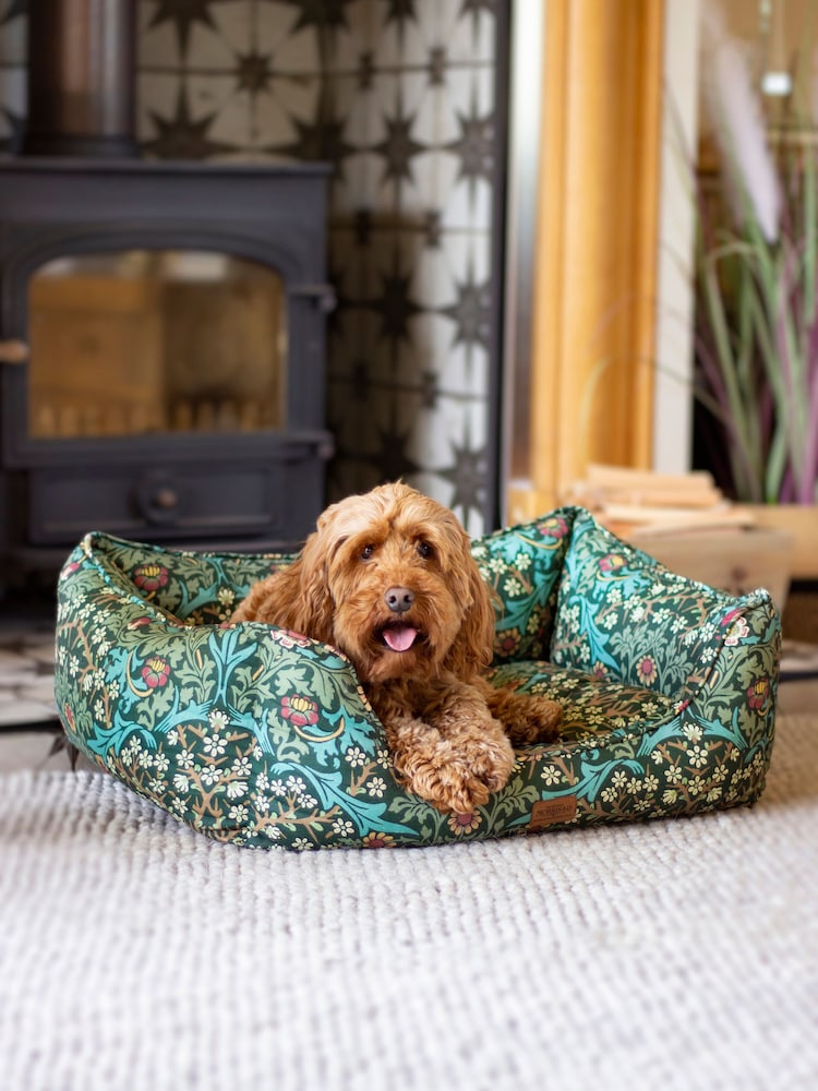 Morris & Co Green Blackthorn Box Pet Bed - Image 1 of 3