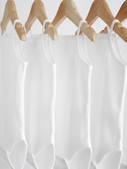 White 5 Pack Baby Strappy Bodysuits - Image 3 of 6