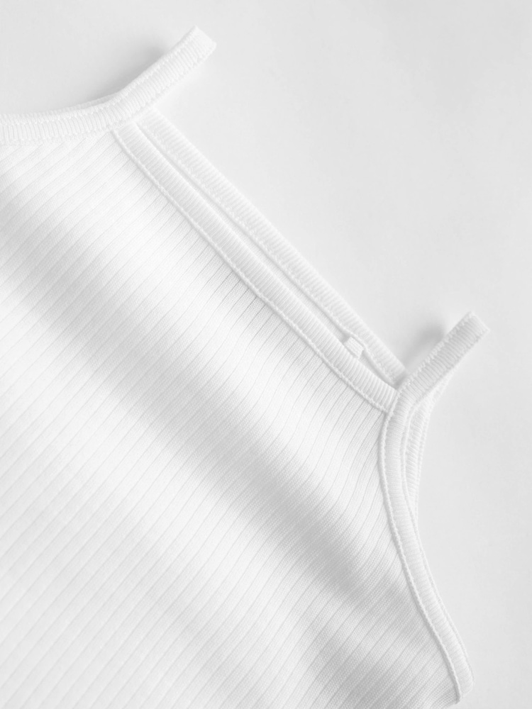 White 5 Pack Baby Strappy Bodysuits - Image 4 of 6