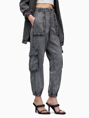 AllSaints Grey Frieda Denim Trousers - Image 1 of 7