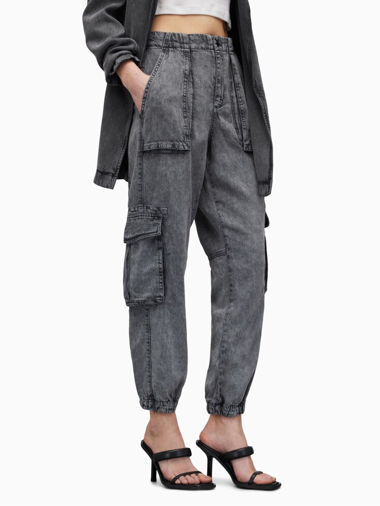 AllSaints Grey Frieda Denim Trousers - Image 1 of 7