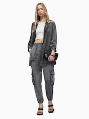 AllSaints Grey Frieda Denim Trousers - Image 3 of 7