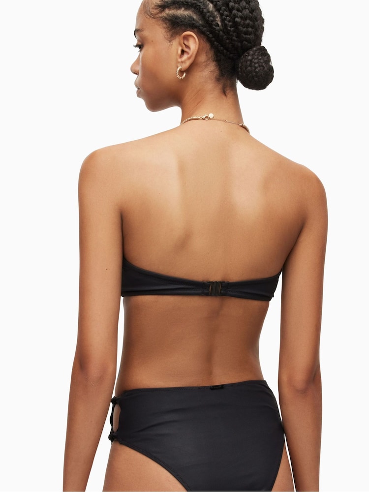 AllSaints Black Emma Bikini Top - Image 2 of 6