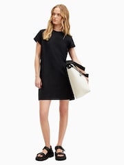 AllSaints Black Anna Mini Dress - Image 1 of 6