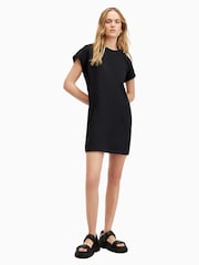 AllSaints Black Anna Mini Dress - Image 3 of 6