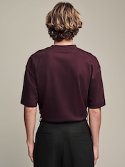 Burgundy Red Relaxed Fit Smart Soft Touch Heavyweight T-Shirt - Image 3 of 7
