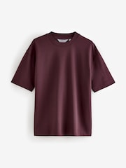 Burgundy Red Relaxed Fit Smart Soft Touch Heavyweight T-Shirt - Image 5 of 7
